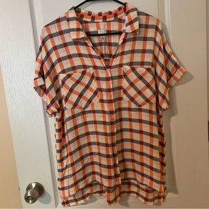 A new day flannel button down top